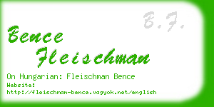 bence fleischman business card